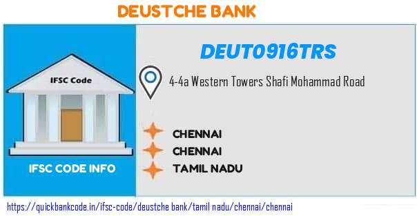 Deustche Bank Chennai DEUT0916TRS IFSC Code