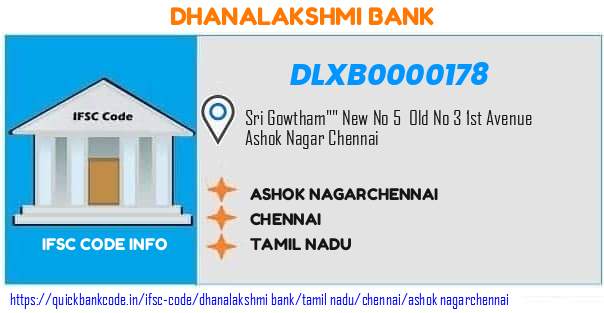 Dhanalakshmi Bank Ashok Nagarchennai DLXB0000178 IFSC Code