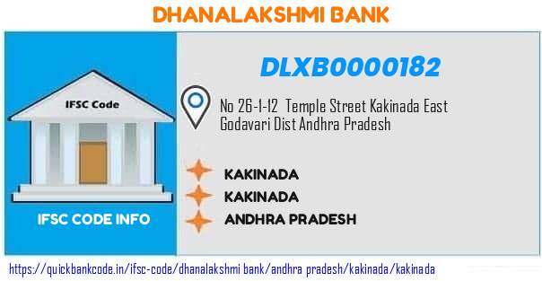 Dhanalakshmi Bank Kakinada DLXB0000182 IFSC Code