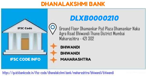 Dhanalakshmi Bank Bhiwandi DLXB0000210 IFSC Code