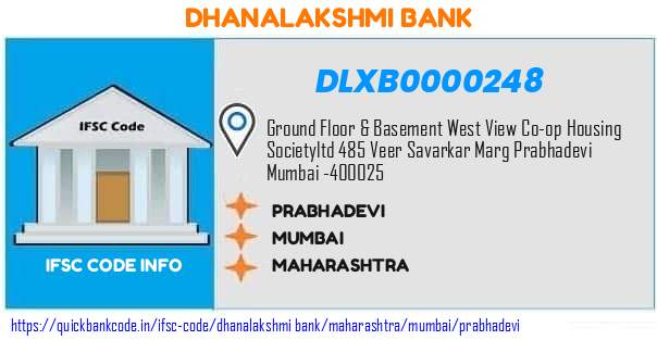 Dhanalakshmi Bank Prabhadevi DLXB0000248 IFSC Code