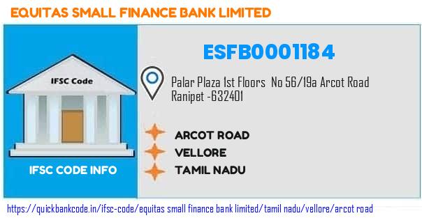 ESFB0001184 Equitas Small Finance Bank. ARCOT ROAD