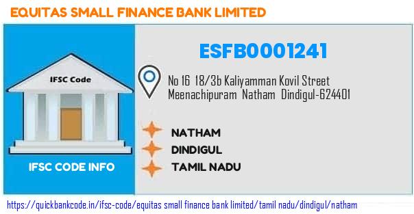 ESFB0001241 Equitas Small Finance Bank. NATHAM