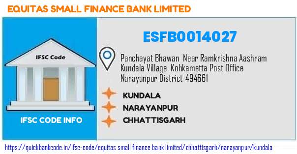 Equitas Small Finance Bank Kundala ESFB0014027 IFSC Code