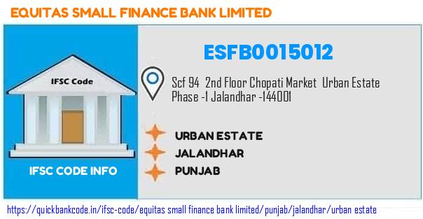 ESFB0015012 Equitas Small Finance Bank. URBAN ESTATE