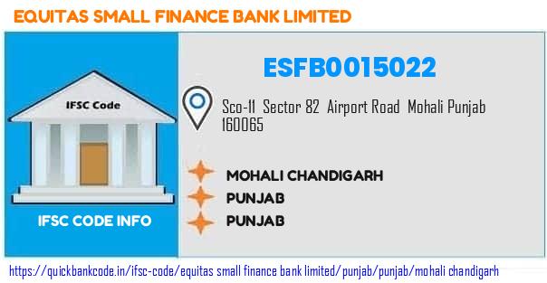 Equitas Small Finance Bank Mohali Chandigarh ESFB0015022 IFSC Code