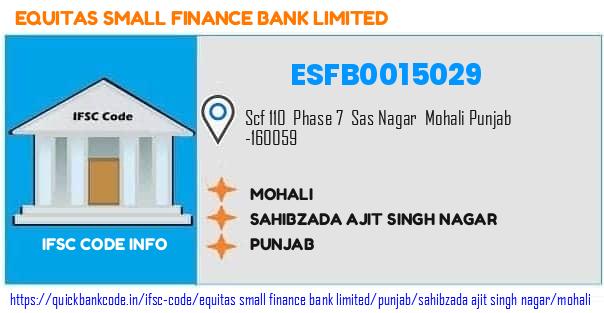 Equitas Small Finance Bank Mohali ESFB0015029 IFSC Code