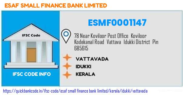 Esaf Small Finance Bank Vattavada ESMF0001147 IFSC Code
