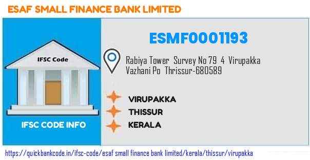 Esaf Small Finance Bank Virupakka ESMF0001193 IFSC Code