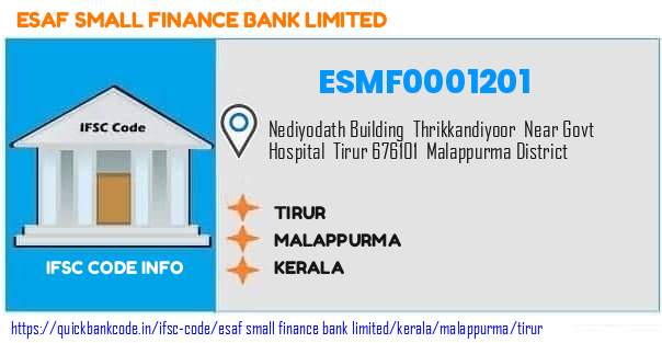 Esaf Small Finance Bank Tirur ESMF0001201 IFSC Code