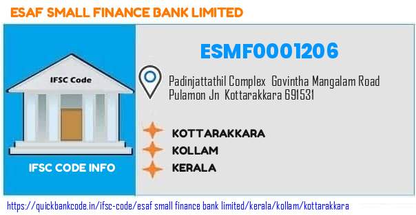 Esaf Small Finance Bank Kottarakkara ESMF0001206 IFSC Code