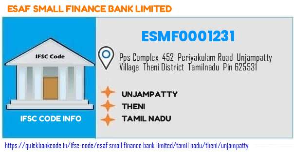 Esaf Small Finance Bank Unjampatty ESMF0001231 IFSC Code