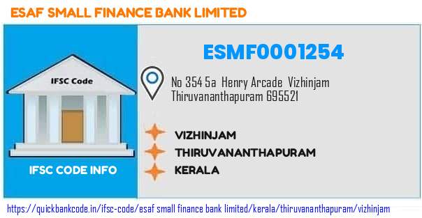 Esaf Small Finance Bank Vizhinjam ESMF0001254 IFSC Code