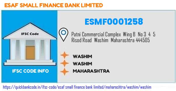 Esaf Small Finance Bank Washim ESMF0001258 IFSC Code