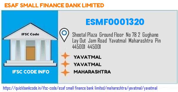 Esaf Small Finance Bank Yavatmal ESMF0001320 IFSC Code