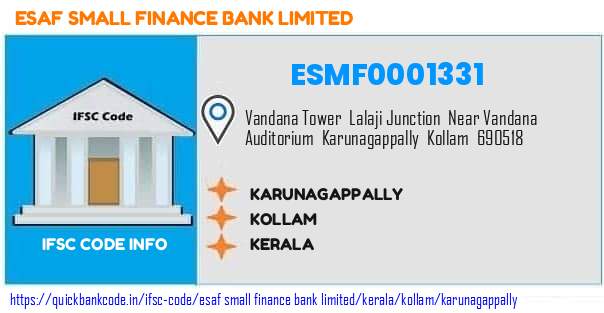 Esaf Small Finance Bank Karunagappally ESMF0001331 IFSC Code