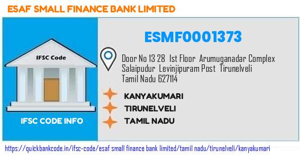 Esaf Small Finance Bank Kanyakumari ESMF0001373 IFSC Code