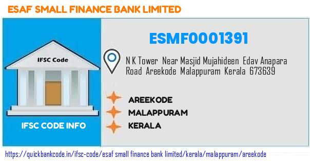 Esaf Small Finance Bank Areekode ESMF0001391 IFSC Code