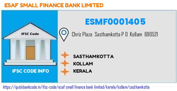 Esaf Small Finance Bank Sasthamkotta ESMF0001405 IFSC Code