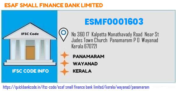 Esaf Small Finance Bank Panamaram ESMF0001603 IFSC Code