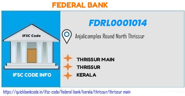 Federal Bank Thrissur Main FDRL0001014 IFSC Code