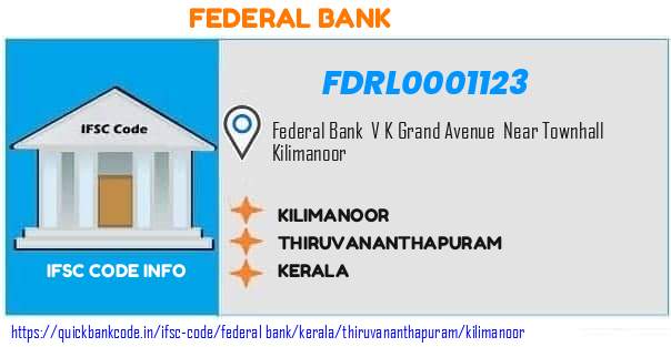 Federal Bank Kilimanoor FDRL0001123 IFSC Code