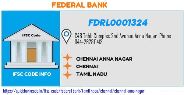 Federal Bank Chennai Anna Nagar FDRL0001324 IFSC Code