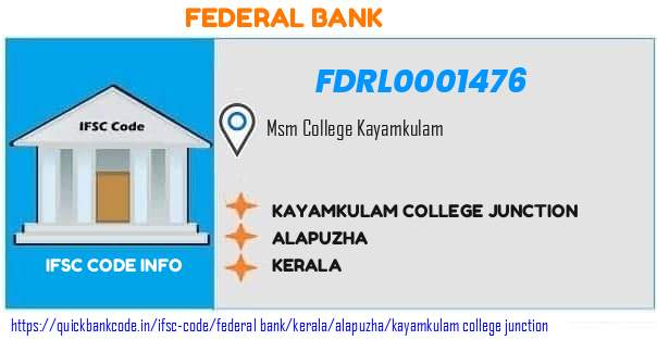 Federal Bank Kayamkulam College Junction FDRL0001476 IFSC Code