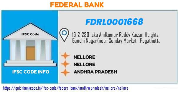 Federal Bank Nellore FDRL0001668 IFSC Code