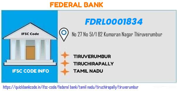 Federal Bank Tiruverumbur FDRL0001834 IFSC Code