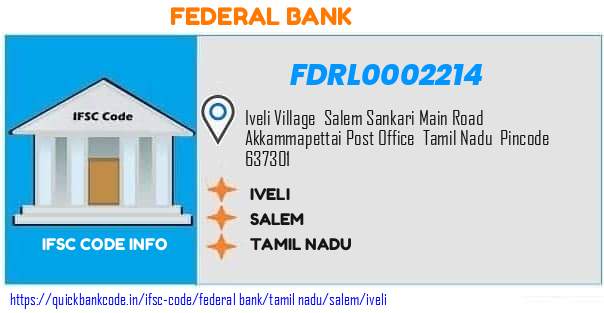 Federal Bank Iveli FDRL0002214 IFSC Code