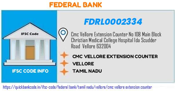 Federal Bank Cmc Vellore Extension Counter FDRL0002334 IFSC Code