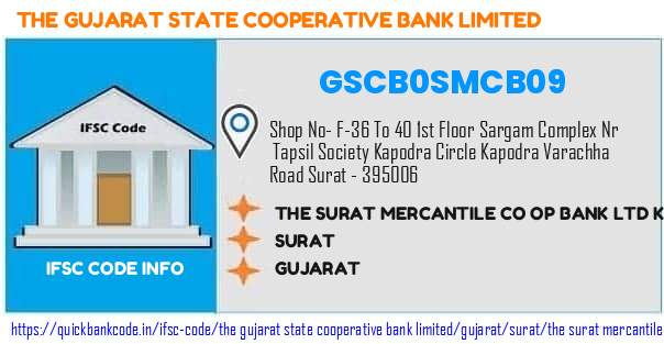 The Gujarat State Cooperative Bank The Surat Mercantile Co Op Bank  Kapodra GSCB0SMCB09 IFSC Code