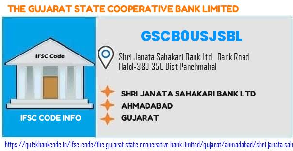 GSCB0USJSBL Gujarat State Co-operative Bank. SHRI JANATA SAHAKARI BANK LTD