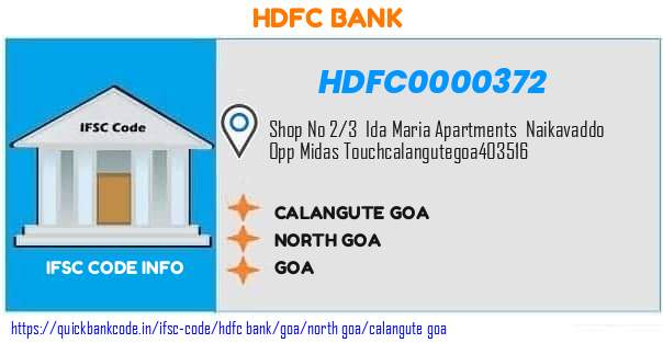 Hdfc Bank Calangute Goa HDFC0000372 IFSC Code