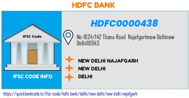 HDFC0000438 HDFC Bank. NEW DELHI - NAJAFGARH