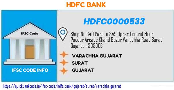 Hdfc Bank Varachha Gujarat HDFC0000533 IFSC Code