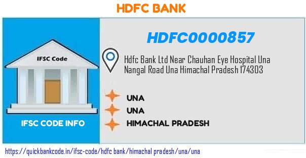 Hdfc Bank Una HDFC0000857 IFSC Code