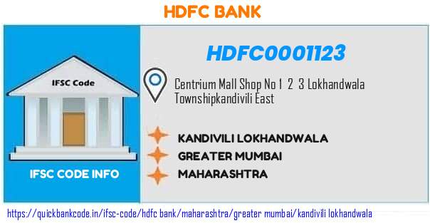 Hdfc Bank Kandivili Lokhandwala HDFC0001123 IFSC Code
