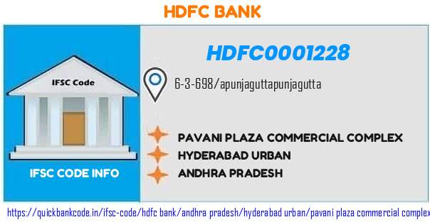 Hdfc Bank Pavani Plaza Commercial Complex HDFC0001228 IFSC Code