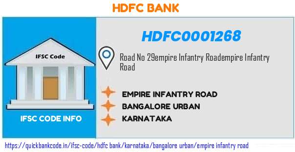 Hdfc Bank Empire Infantry Road HDFC0001268 IFSC Code