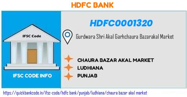Hdfc Bank Chaura Bazar Akal Market HDFC0001320 IFSC Code