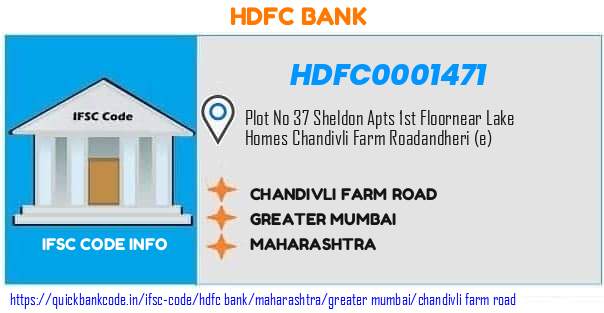 HDFC0001471 HDFC Bank. CHANDIVLI FARM ROAD