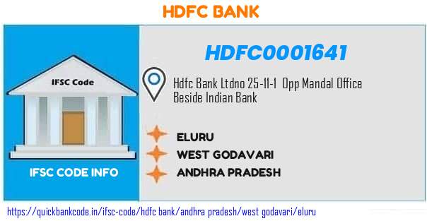 Hdfc Bank Eluru HDFC0001641 IFSC Code