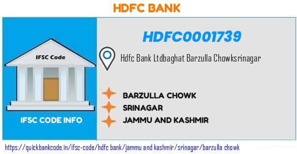Hdfc Bank Barzulla Chowk HDFC0001739 IFSC Code