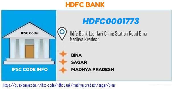 Hdfc Bank Bina HDFC0001773 IFSC Code