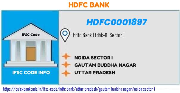 Hdfc Bank Noida Sector I HDFC0001897 IFSC Code