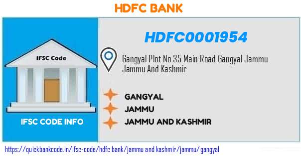 Hdfc Bank Gangyal HDFC0001954 IFSC Code