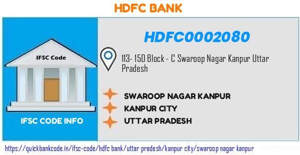 Hdfc Bank Swaroop Nagar Kanpur HDFC0002080 IFSC Code