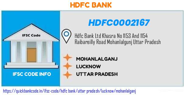 HDFC0002167 HDFC Bank. MOHANLALGANJ